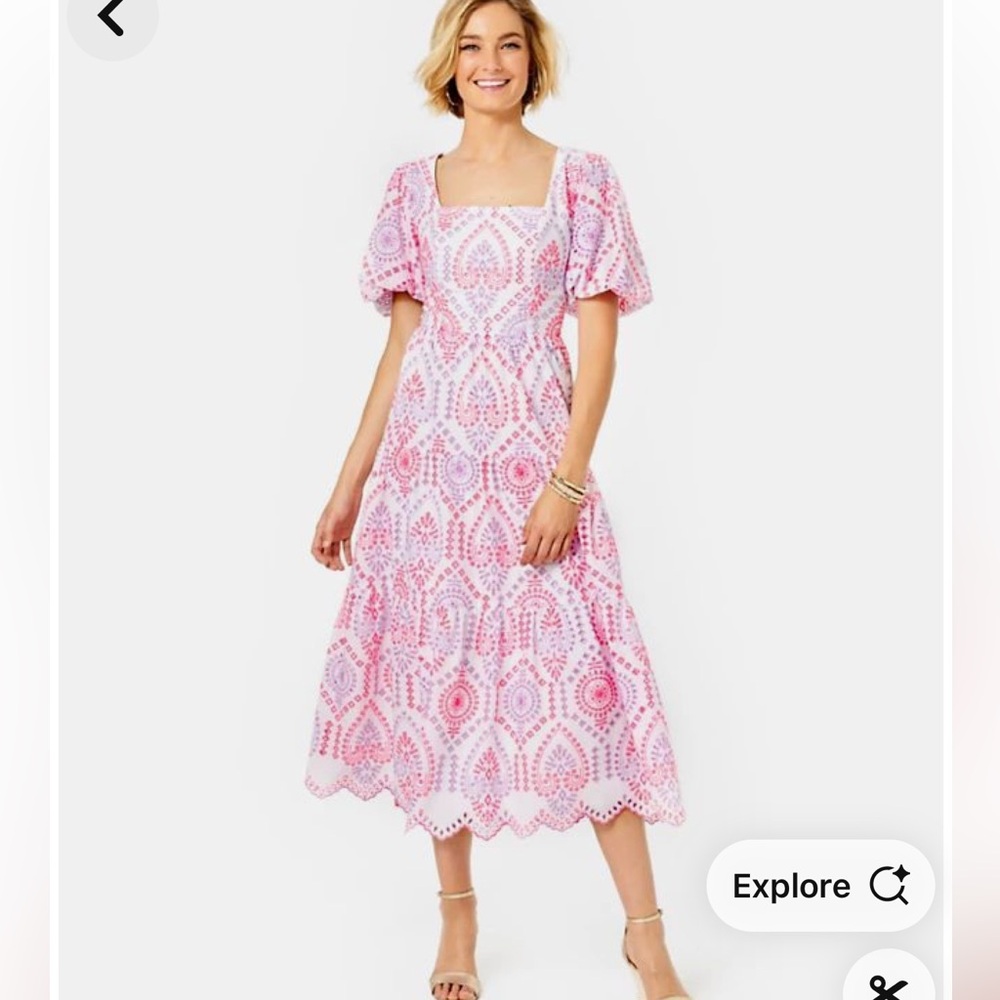 Lilly Pulitzer Pink and White Maxi Dress
